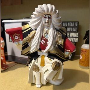 Male Lion Dancer,#2 of 6,Kabuki series, unglazed, signed,The Hamilton Collection